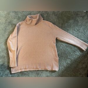 Women's Blush Pink Turtleneck Sweater